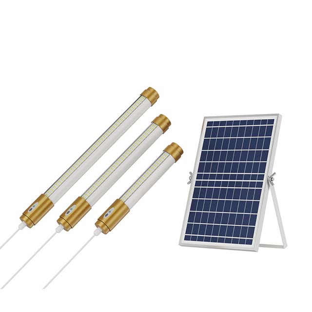 Moderne wiederaufladbare Lithiumbatterie Konstante Beleuchtung Solarpanel -Rohrleuchte für den Heimgebrauch
